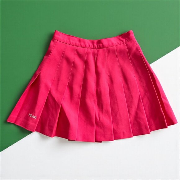 HEAD Vintage Pleated Pink Tennis Skirt Size 4 - Picture 1 of 11